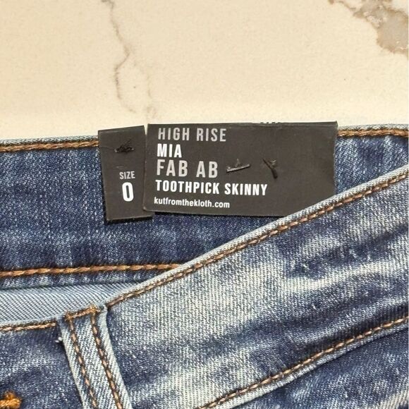 Kut from the Kloth | NWT Women’s MIA Fab Ab Toothpick Skinny Jeans Blue Denim - Picture 9 of 11